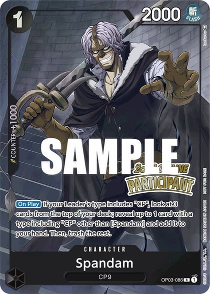 Spandam (Offline Regional 2023) [Participant], One Piece Promotion Cards OP03-086