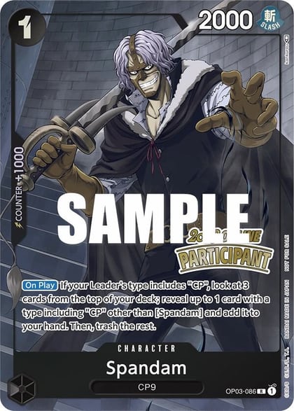 Spandam (Online Regional 2023) [Participant], One Piece Promotion Cards OP03-086