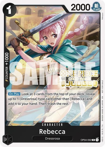 Rebecca (Judge Pack Vol. 6), One Piece Promotion Cards OP04-092