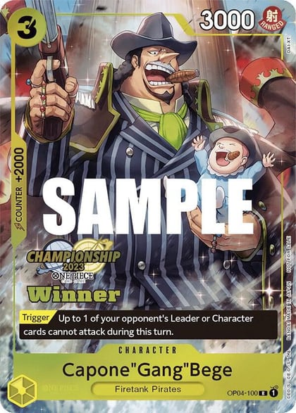 Capone"Gang"Bege (CS 2023 Top Players Pack) [Winner], One Piece Promotion Cards OP04-100