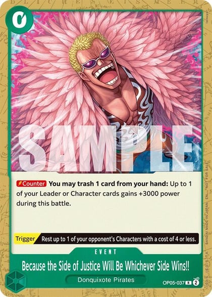 Because the Side of Justice Will Be Whichever Side Wins!! (Tournament Pack 2025 Vol. 4), One Piece Promotion Cards OP05-037
