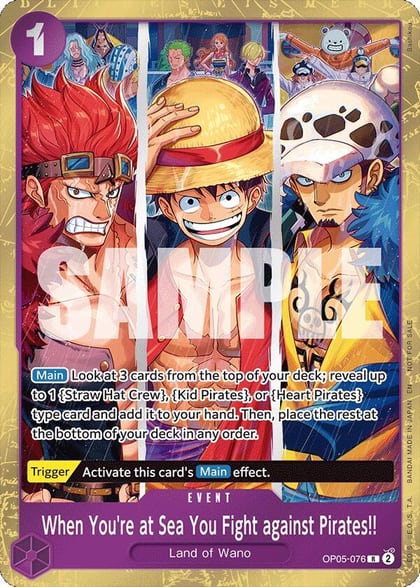 When You're at Sea You Fight against Pirates!! (2025 Pirates League Store Qualifier Winner), One Piece Promotion Cards OP05-076
