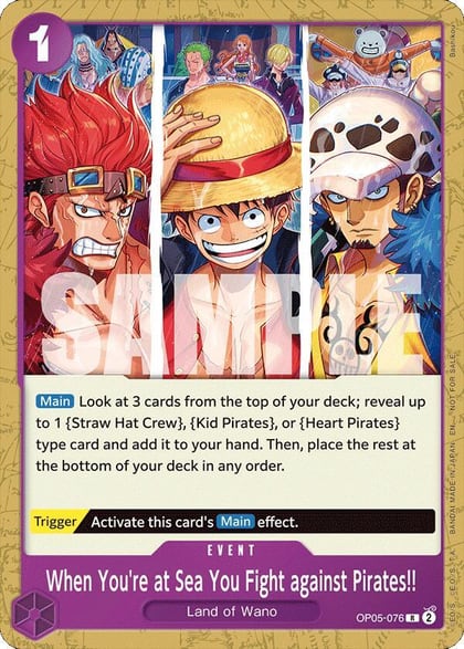 When You're at Sea You Fight against Pirates!! (2025 Pirates League Store Qualifier), One Piece Promotion Cards OP05-076