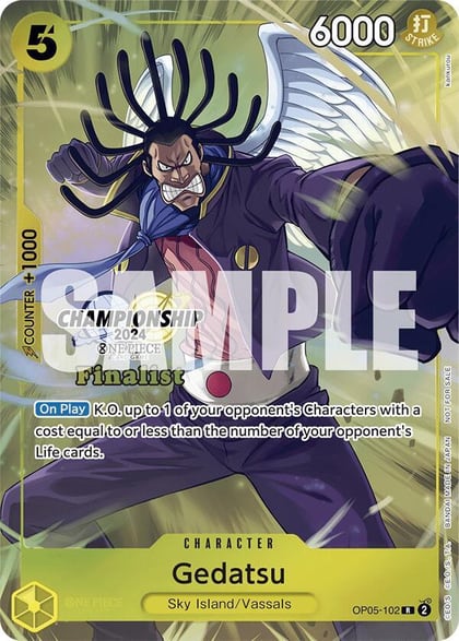 Gedatsu (Championship 2024 Finalist Card Set), One Piece Promotion Cards OP05-102