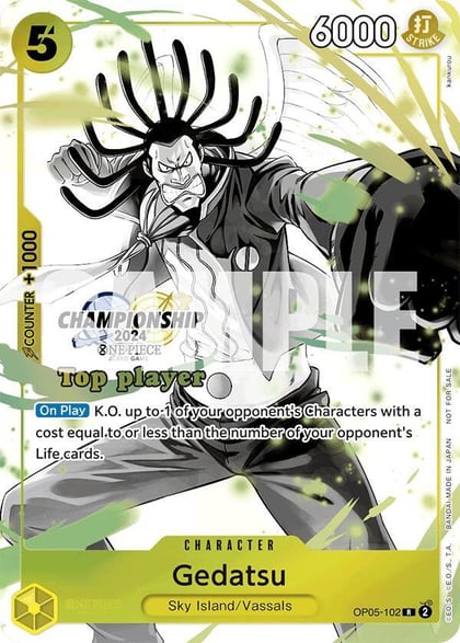 Gedatsu (Championship 2024 Top Player Pack Vol. 2), One Piece Promotion Cards OP05-102