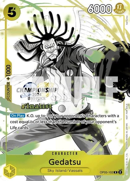 Gedatsu (Championship 2024 Finalist Card Set Vol. 2), One Piece Promotion Cards OP05-102