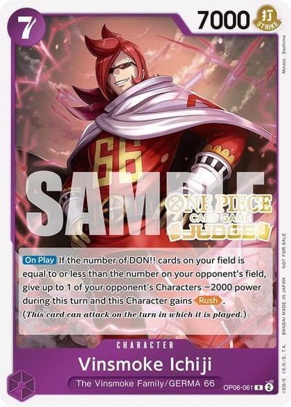 Vinsmoke Ichiji (Judge Pack Vol. 5), One Piece Promotion Cards OP06-061