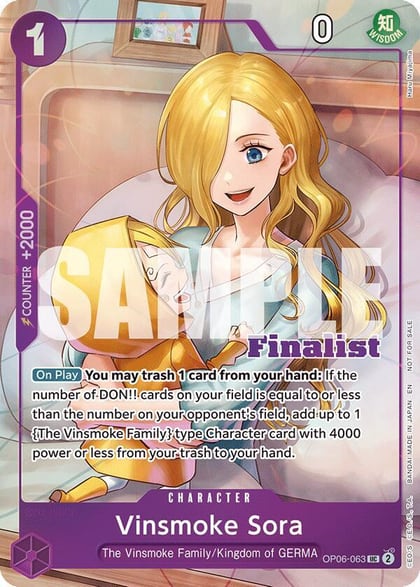 Vinsmoke Sora (CS 25-26 Finalist Card Set 2), One Piece Promotion Cards OP06-063