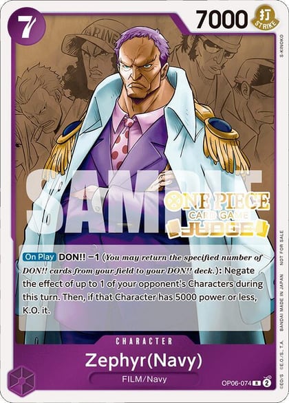 Zephyr (Navy) (Judge Pack Vol. 4), One Piece Promotion Cards OP06-074