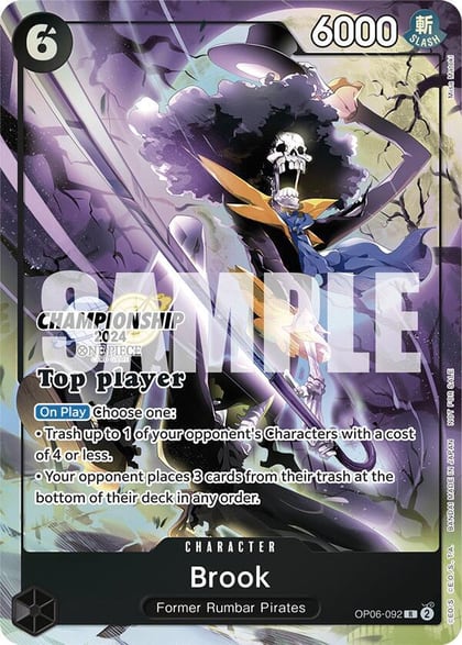 Brook (Championship 2024 Top Player Pack), One Piece Promotion Cards OP06-092