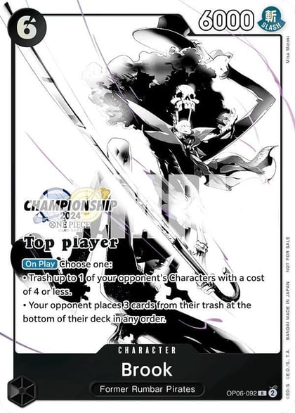 Brook (Championship 2024 Top Player Pack Vol. 2), One Piece Promotion Cards OP06-092