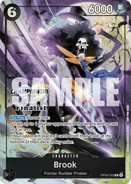 Brook (Championship 2024 Finalist Card Set), One Piece Promotion Cards OP06-092