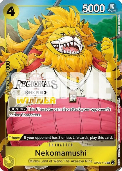 Nekomamushi (Offline Regional 2024 Vol. 3) [Winner], One Piece Promotion Cards OP06-110