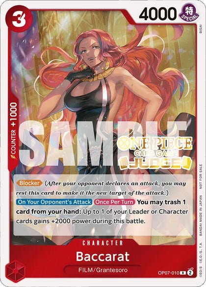 Baccarat (Judge Pack Vol. 4), One Piece Promotion Cards OP07-010