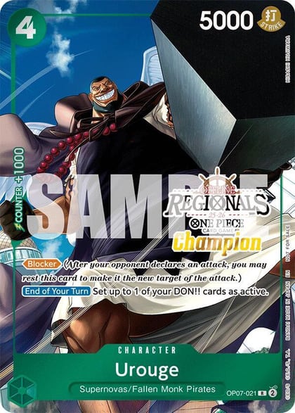 Urouge (Offline Regional Champion Card Set 2025 Vol.1), One Piece Promotion Cards OP07-021