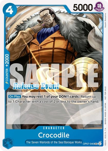 Crocodile (ST15 - ST20 Release Event Pack), One Piece Promotion Cards OP07-040