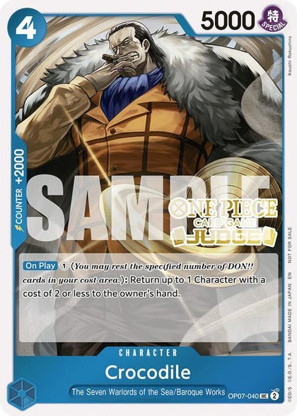 Crocodile (Judge Pack Vol. 6), One Piece Promotion Cards OP07-040