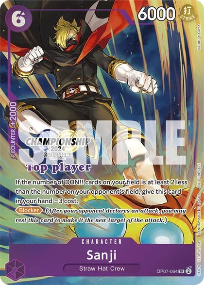 Sanji (Championship 2024 Top Player Pack), One Piece Promotion Cards OP07-064