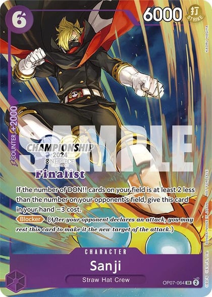 Sanji (Championship 2024 Finalist Card Set), One Piece Promotion Cards OP07-064