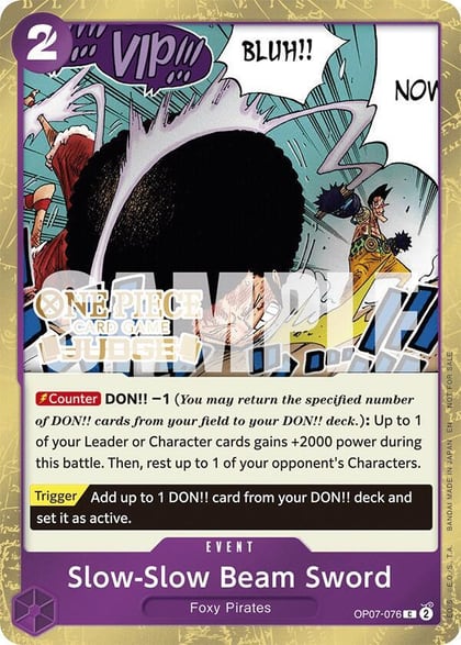 Slow-Slow Beam Sword (Judge Pack Vol. 6), One Piece Promotion Cards OP07-076