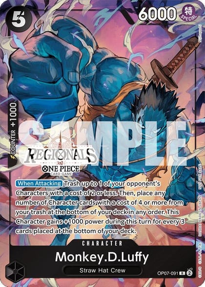Monkey.D.Luffy (091) (Offline Regional 2024 Vol. 3), One Piece Promotion Cards OP07-091