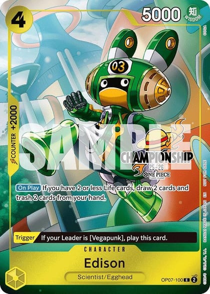 Edison (CS 25-26 Celebration Pack), One Piece Promotion Cards OP07-100