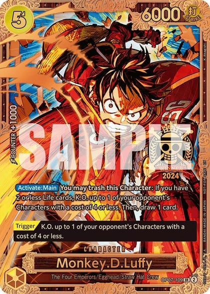Monkey.D.Luffy (Championship 2024 World Final 3rd Place), One Piece Promotion Cards OP07-109