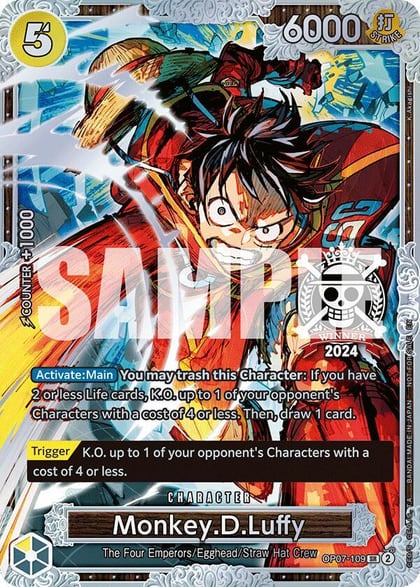 Monkey.D.Luffy (Championship 2024 World Final 2nd Place), One Piece Promotion Cards OP07-109