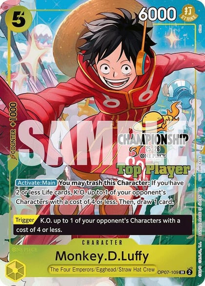 Monkey.D.Luffy (CS 25-26 Top Player Pack), One Piece Promotion Cards OP07-109