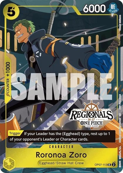 Roronoa Zoro (113) (Regional Participation Pack 2026 Vol.1), One Piece Promotion Cards OP07-113