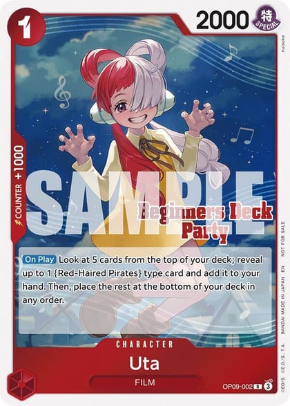 Uta (Beginners Deck Party [ST-23] - [ST-28] Participation Pack), One Piece Promotion Cards OP09-002