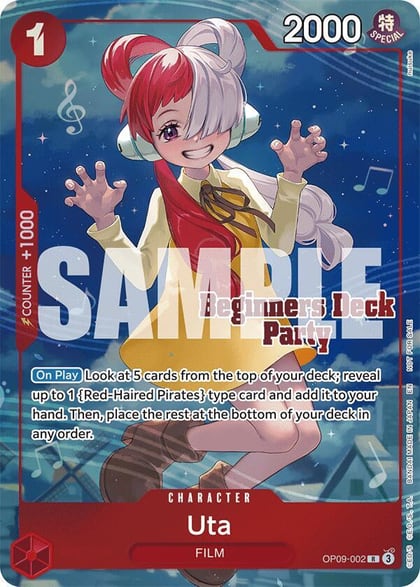 Uta (Beginners Deck Party [ST-23] - [ST-28] Winner Pack), One Piece Promotion Cards OP09-002