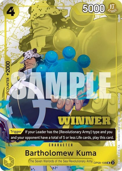 Bartholomew Kuma (Winner Pack 2025 Vol. 4), One Piece Promotion Cards OP09-108