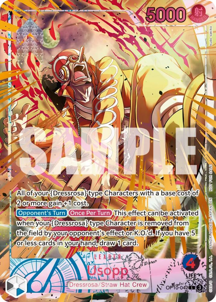 Usopp (Flame-Flame Fruit Coliseum), One Piece Promotion Cards OP10-042