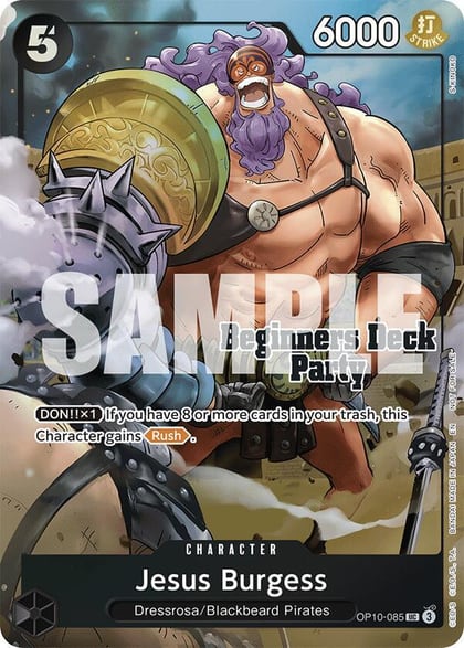 Jesus Burgess (Beginners Deck Party [ST-23] - [ST-28] Winner Pack), One Piece Promotion Cards OP10-085