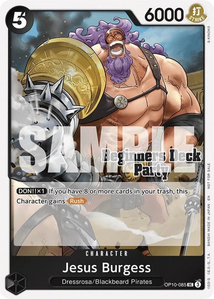 Jesus Burgess (Beginners Deck Party [ST-23] - [ST-28] Participation Pack), One Piece Promotion Cards OP10-085
