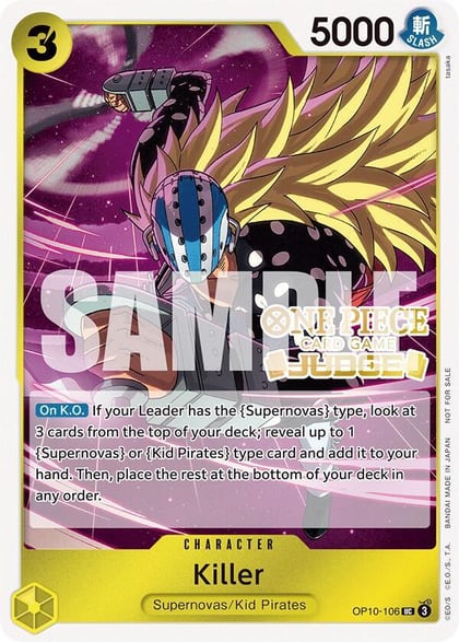 Killer (Judge Pack Vol. 5), One Piece Promotion Cards OP10-106