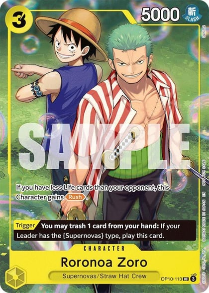 Roronoa Zoro (Learn Together Deck Set - Set Sail Event), One Piece Promotion Cards OP10-113