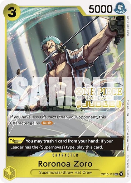 Roronoa Zoro (Judge Pack Vol. 6), One Piece Promotion Cards OP10-113