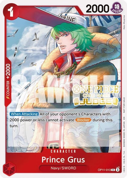 Prince Grus (Judge Pack Vol. 7), One Piece Promotion Cards OP11-013