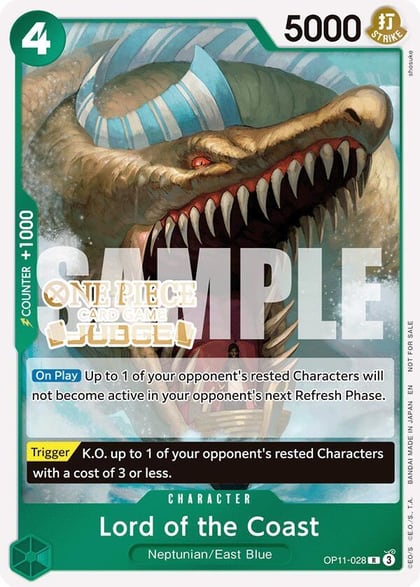 Lord of the Coast (Judge Pack Vol. 7), One Piece Promotion Cards OP11-028