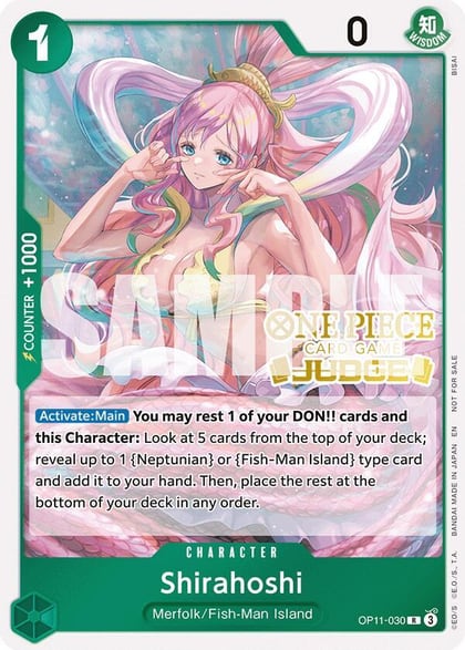 Shirahoshi (Judge Pack Vol. 7), One Piece Promotion Cards OP11-030