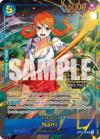 Nami (Japanese Version 3rd Anniversary Set), One Piece Promotion Cards OP11-054