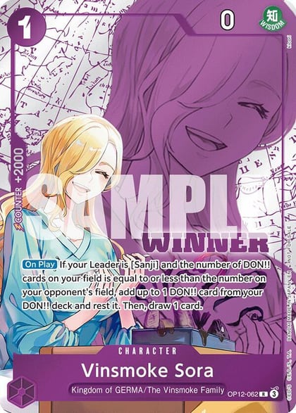 Vinsmoke Sora (Winner Pack 2026 Vol. 1), One Piece Promotion Cards OP12-062