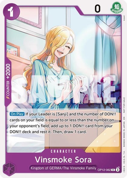 Vinsmoke Sora (Tournament Pack 2026 Vol. 1), One Piece Promotion Cards OP12-062