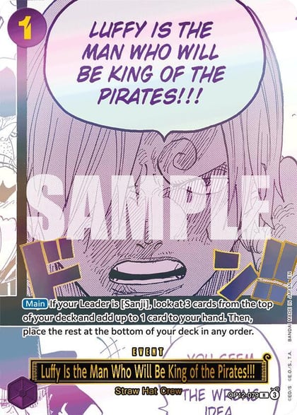 Luffy Is the Man Who Will Be King of the Pirates!!! (Japanese Version 3rd Anniversary Set), One Piece Promotion Cards OP12-079