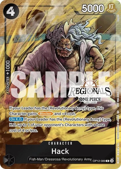 Hack (Regional Participation Pack 2026 Vol.1), One Piece Promotion Cards OP12-089