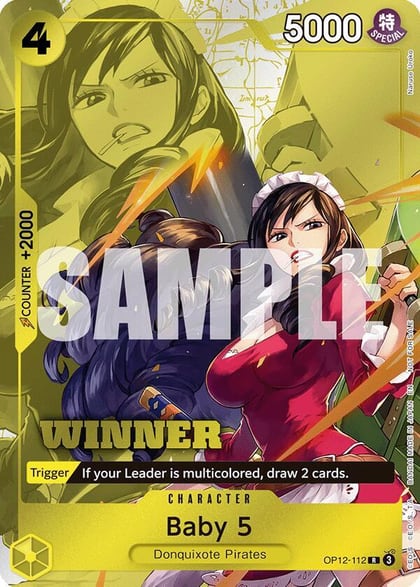 Baby 5 (Winner Pack 2026 Vol. 1), One Piece Promotion Cards OP12-112