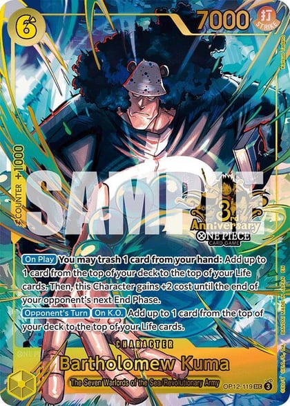 Bartholomew Kuma (Japanese Version 3rd Anniversary Set), One Piece Promotion Cards OP12-119