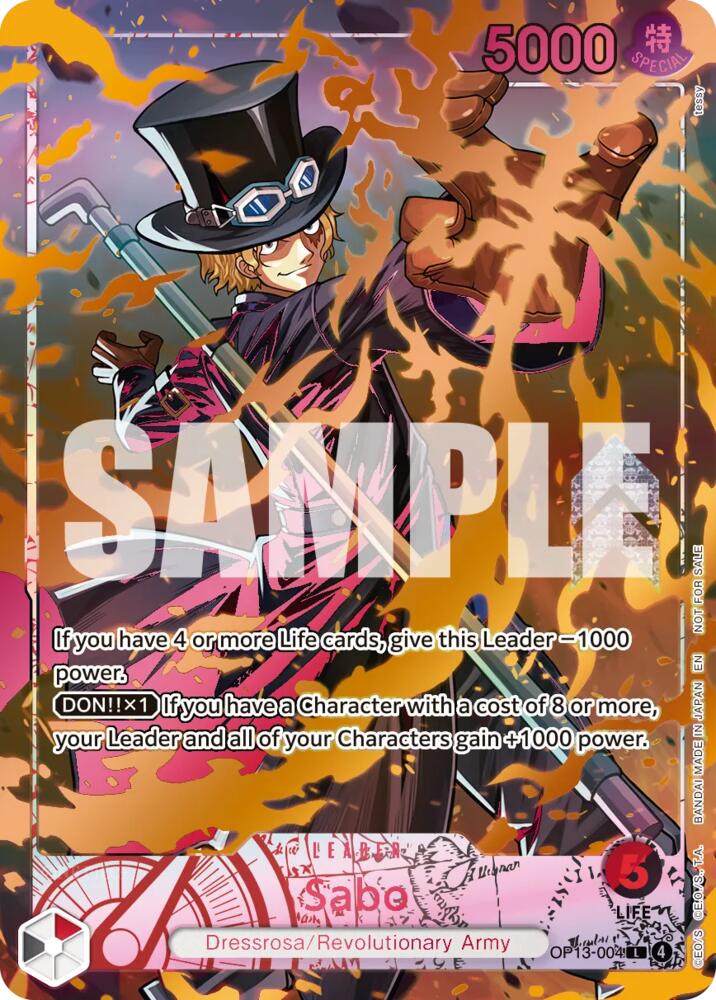 Sabo (Flame-Flame Fruit Coliseum), One Piece Promotion Cards OP13-004